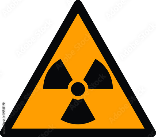 ISO 7010 - W003 – Radioactive material or ionizing radiation