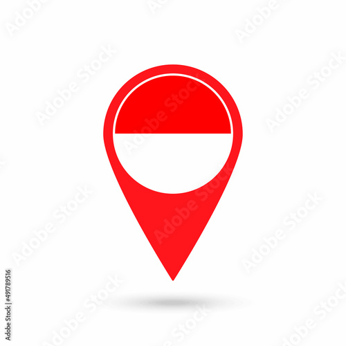 Free Download Map pointer with contry Indonesia. Indonesia flag. Vector illustration. - GFXLoad