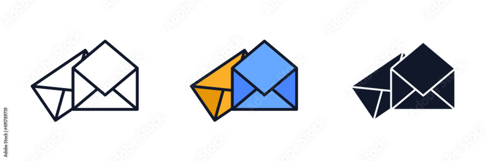 envelope email icon symbol template for graphic and web design collection logo vector illustration