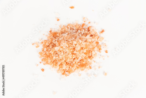 himalayan salt on a white background