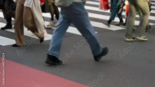 Wallpaper Mural 渋谷の人混み スクランブル交差点 (足元) Torontodigital.ca