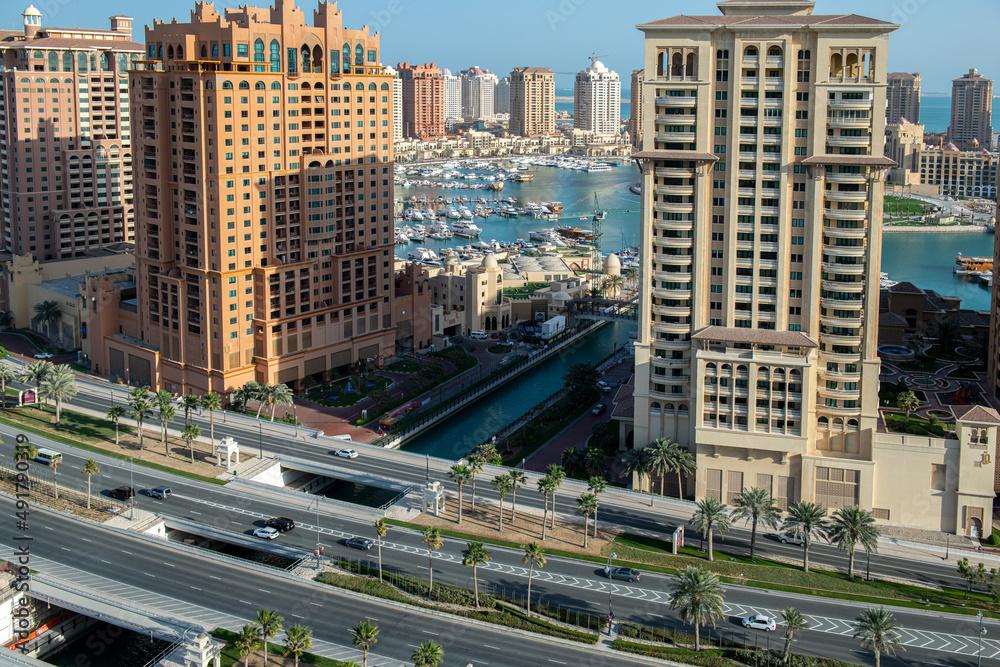 Aerial View Peral Qatar Porto Arabia