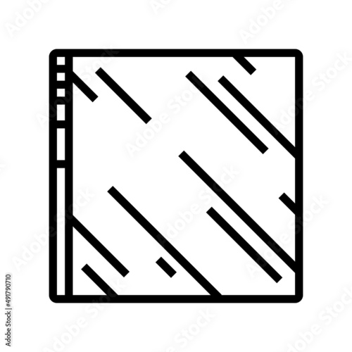 acrylic thermoplastic line icon vector. acrylic thermoplastic sign. isolated contour symbol black illustration