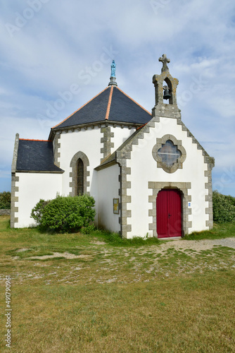 Fotografie, Tablou Sarzeau,Penvins,France - june 6 2021 : Notre Dame de la Cote chapel