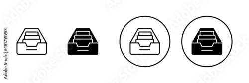 Archive folders icon set. Document vector icon. Archive storage icon.