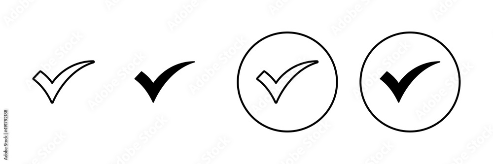 Check mark icons set. Tick mark sign and symbol Check mark icons set. Tick mark sign and symbol