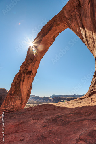 Daytime Sun on Corona Arch, Moab, Utah