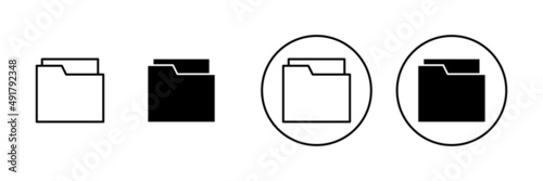 Folder icons set. folder sign and symbol