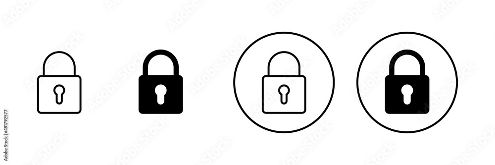 Lock icons set. Padlock sign and symbol. Encryption icon. Security symbol Lock icons set. Padlock sign and symbol. Encryption icon. Security symbol