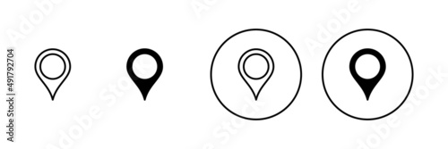 Free Download Pin icons set. Location sign and symbol. destination icon. map pin - GFXLoad