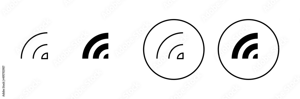 Wifi icons set. signal sign and symbol. Wireless icon Wifi icons set. signal sign and symbol. Wireless icon