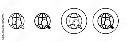 Web icons set. go to web sign and symbol. web click icon. Global search icon