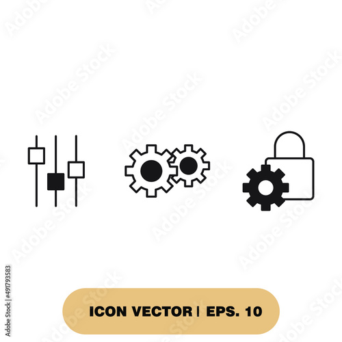 Setup and Settings icons  symbol vector elements for infographic web