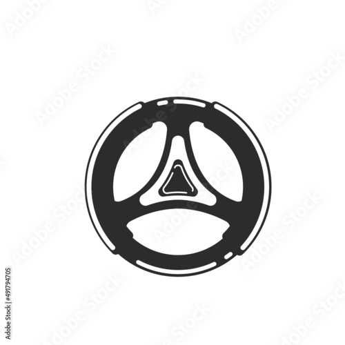 car steering wheel  concept  icon vector illustration