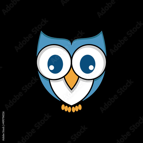 owl bird esport gaming mascot logo template illustration