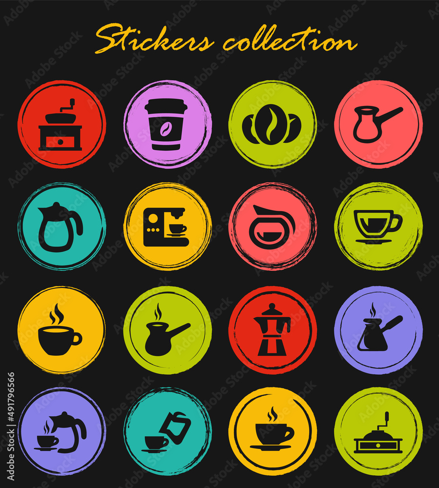 Coffee icons set Coffee icons set