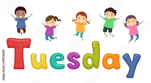 Stickman Kids Tuesday Jump ...