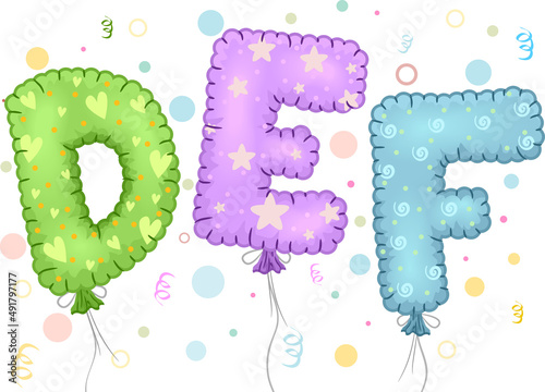DEF Mylar Balloons Illustra...
