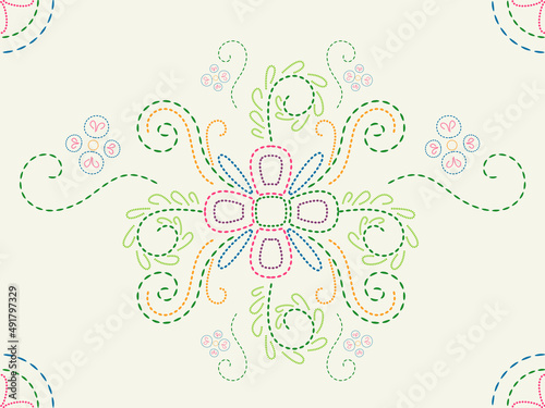 Floral Embroidery Seamless ...