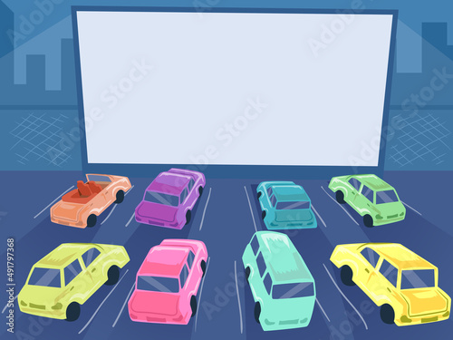 Cars Drive Theater Blank Sc...