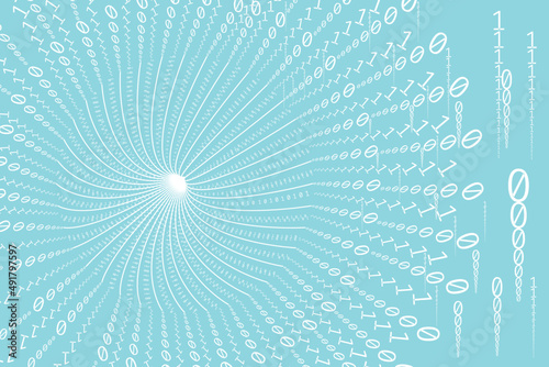 Binary code background. Big data visualization background. Big data analytics visualization.
