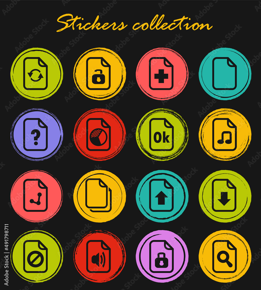 Documents icons set