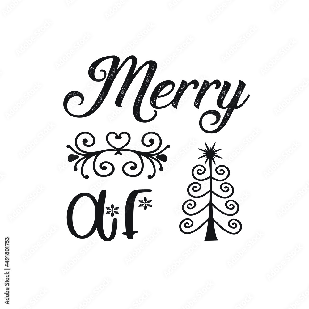 Fototapeta premium Christmas T-shirt Design Vector. Good for Clothes, Greeting Card, Poster, and Mug Design. Printable Vector Illustration, EPS 10.