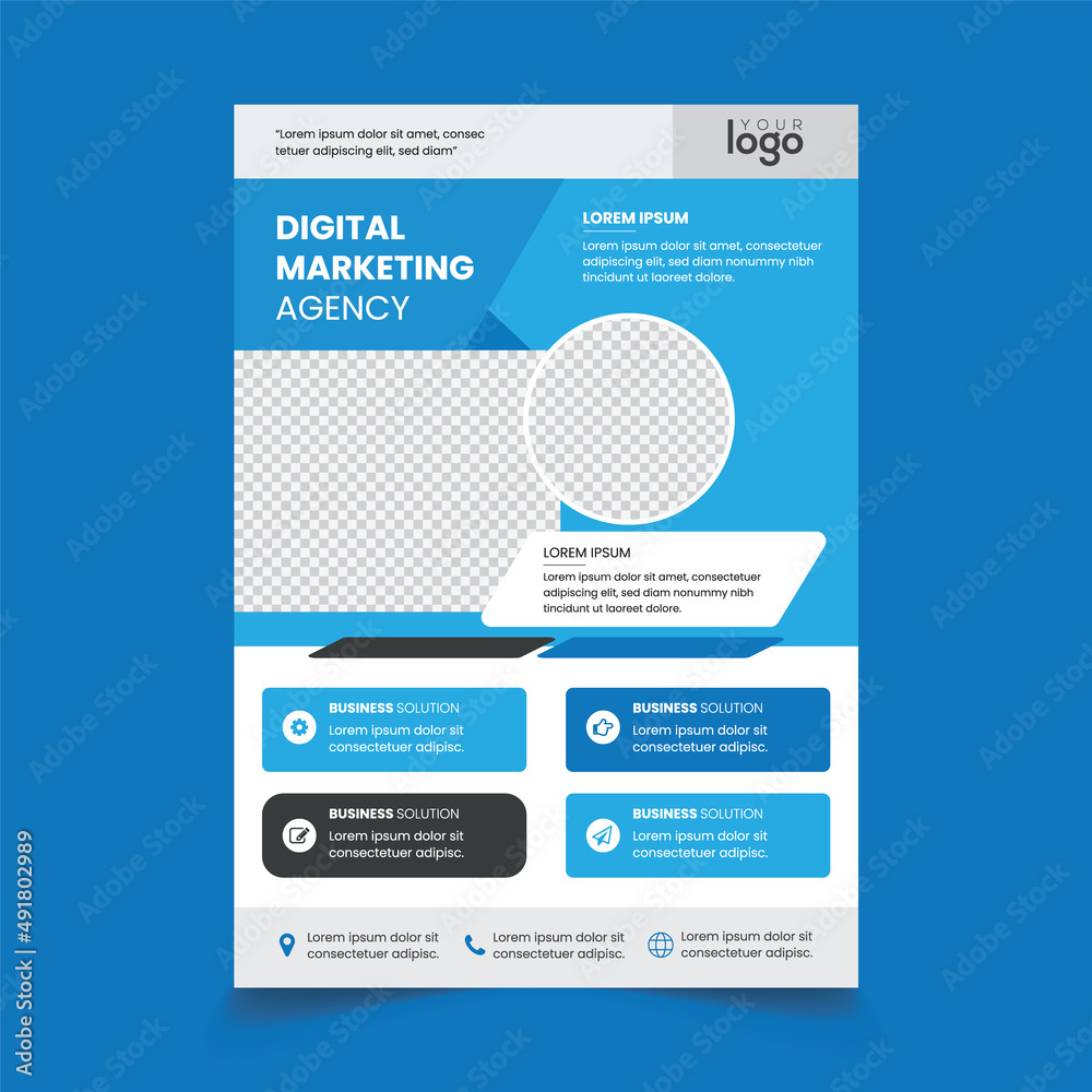 Fototapeta premium Corporate Business Flyer design template editable print ready file