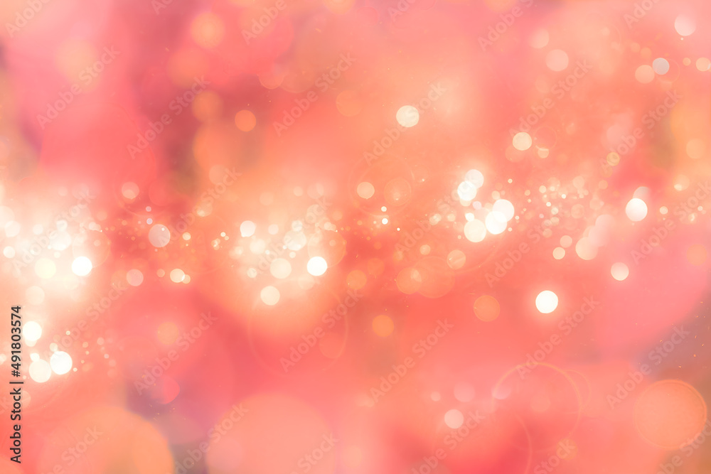 Magic bokeh lights  - abstract Christmas spring background