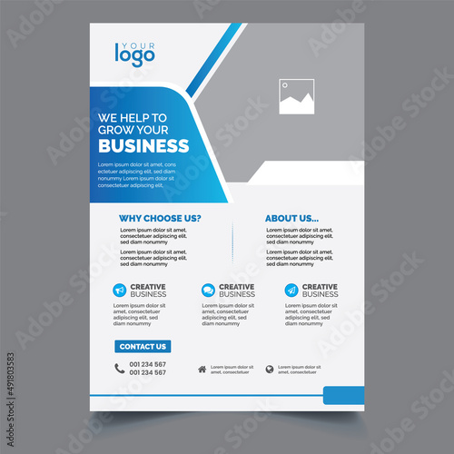 Corporate Business Flyer design template editable print ready file