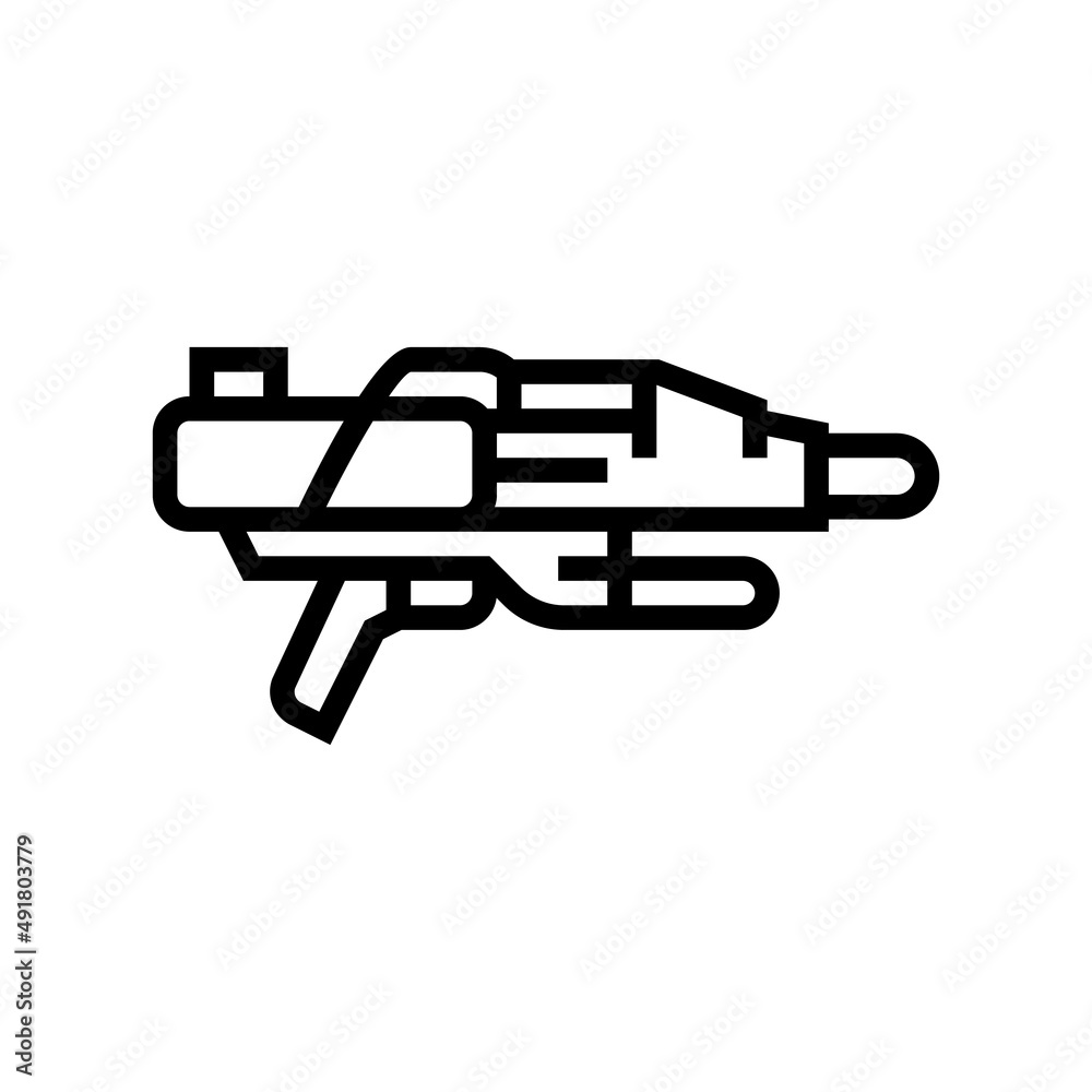 water gun line icon vector. water gun sign. isolated contour symbol black illustration