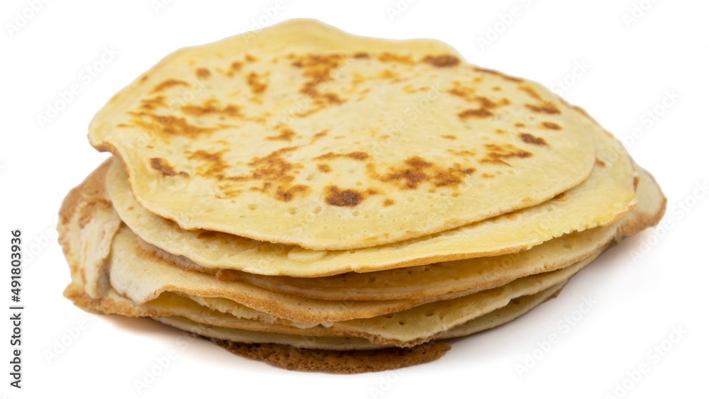 heap of pancake isolated on a white background heap of pancake isolated on a white background