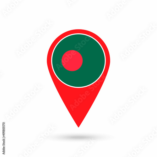 Map pointer with contry Bangladesh. Bangladesh flag. Vector illustration. Free Download Map pointer with contry Bangladesh. Bangladesh flag. Vector illustration. - GFXLoad