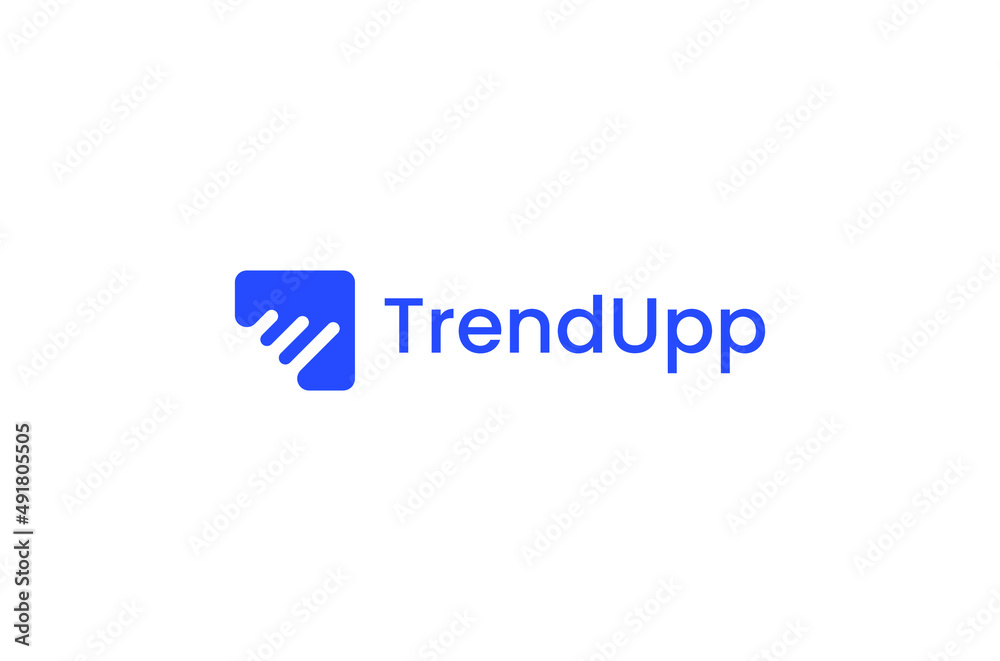 Trend upp business finance arrow logo design