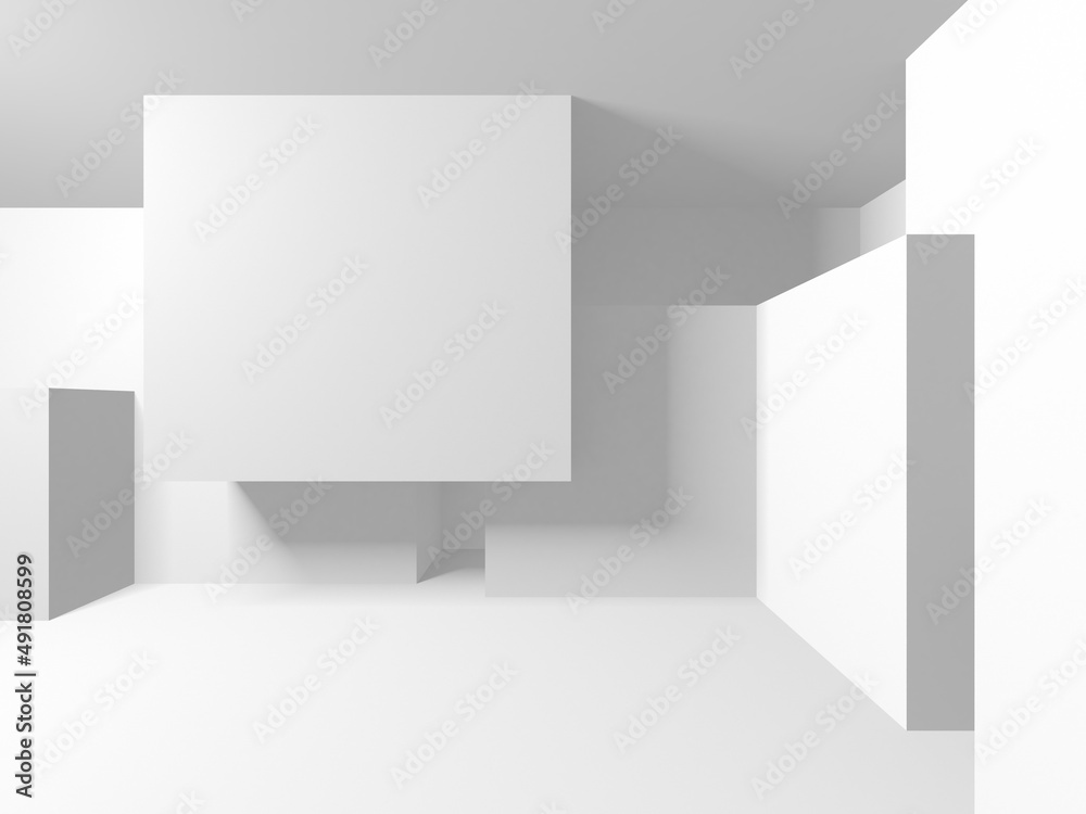 White Modern Background. Abstract Building Concept White Modern Background. Abstract Building Concept