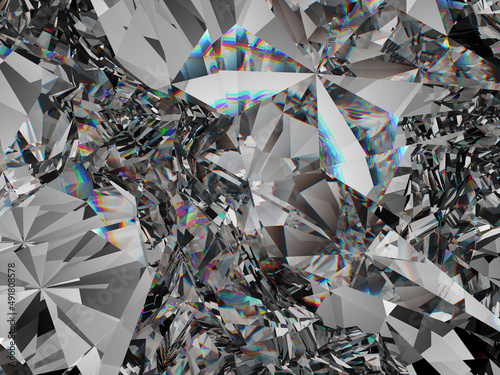 diamond structure extreme closeup and kaleidoscope