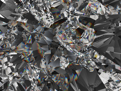 diamond structure star shape and kaleidoscope background