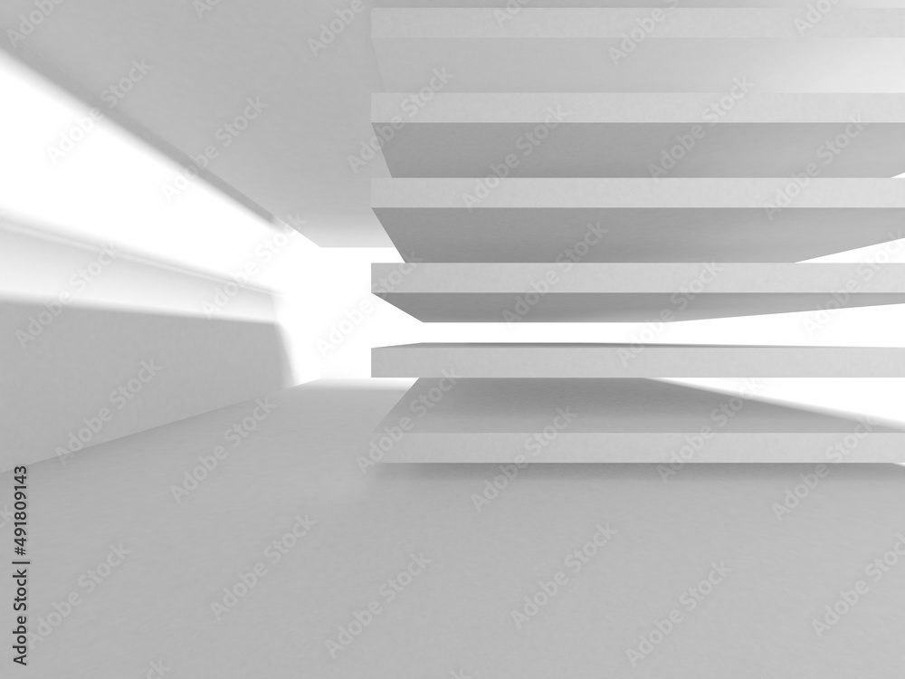 Abstract White Architecture Design Concept Abstract White Architecture Design Concept