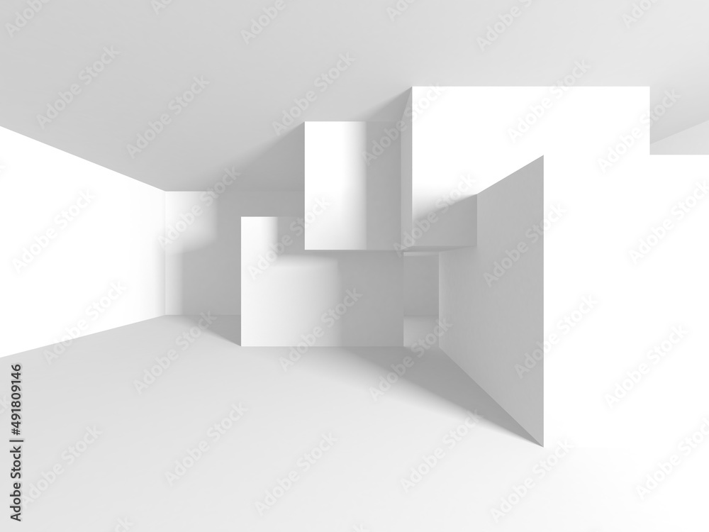 Abstract White Architecture Design Concept Abstract White Architecture Design Concept