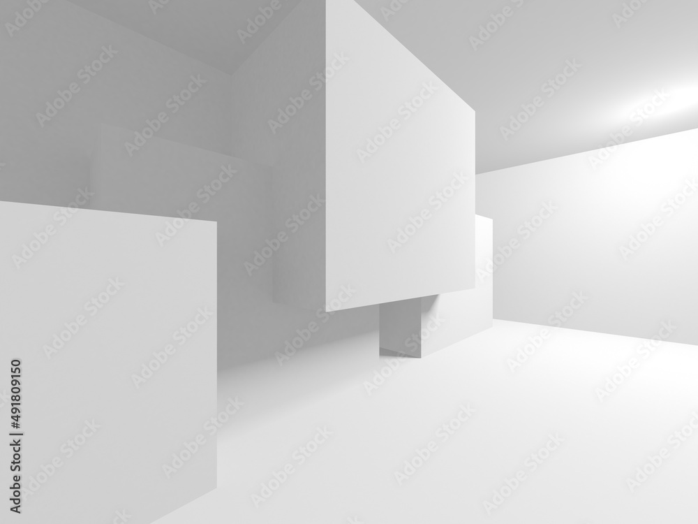 Abstract White Architecture Design Concept
