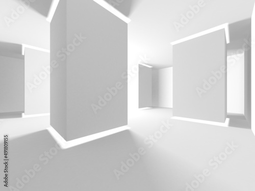 Abstract White Architecture Design Concept