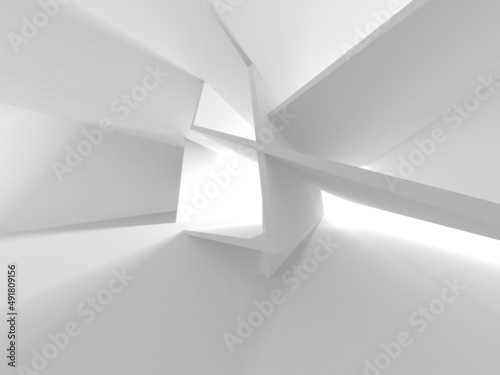 Abstract White Architecture Design Concept