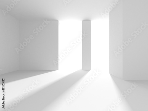 Abstract White Architecture Design Concept