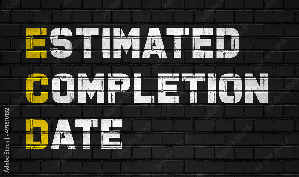 Estimated completion data (ECD) concept,business abbreviations on black wall
Estimated completion data (ECD) concept,business abbreviations on black wall