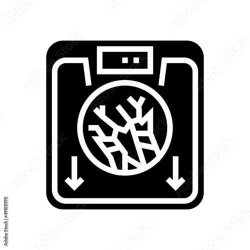 shortness of breath symptom mesothelioma glyph icon vector. shortness of breath symptom mesothelioma sign. isolated contour symbol black illustration