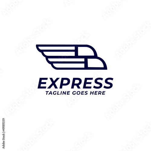 Fast Express Delivery Logo designs template, Logistic Logo designs concept vector