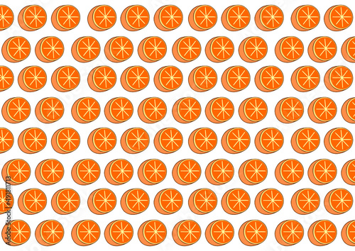 Background from apricots with an arrow by organic food. Vector illustration. orange