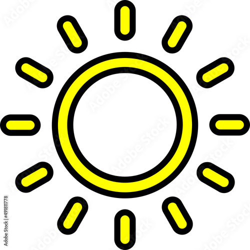sun brightness icon vector