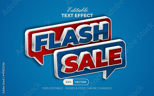 Flash sale text effect style. Editablet ext effect.