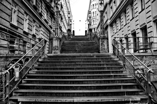 Fototapeta Naklejka Na Ścianę i Meble -  stairs 
black 
white